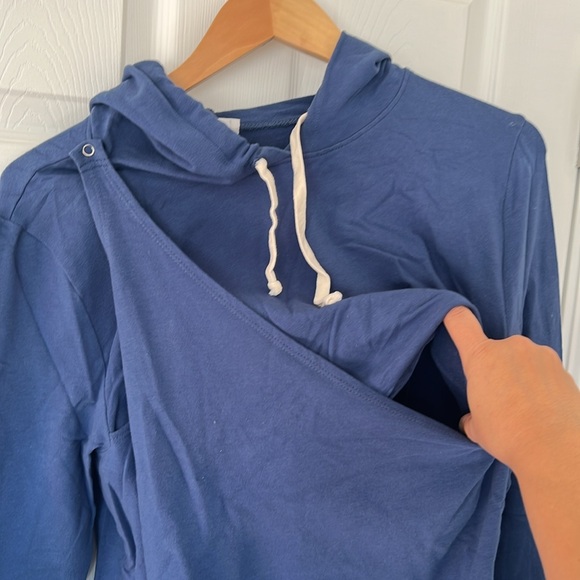 Blue Hoodie with Front Pocket - Picture 3 of 6